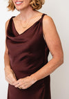 Nu Denmark Emory Satin Maxi Dress, Brown