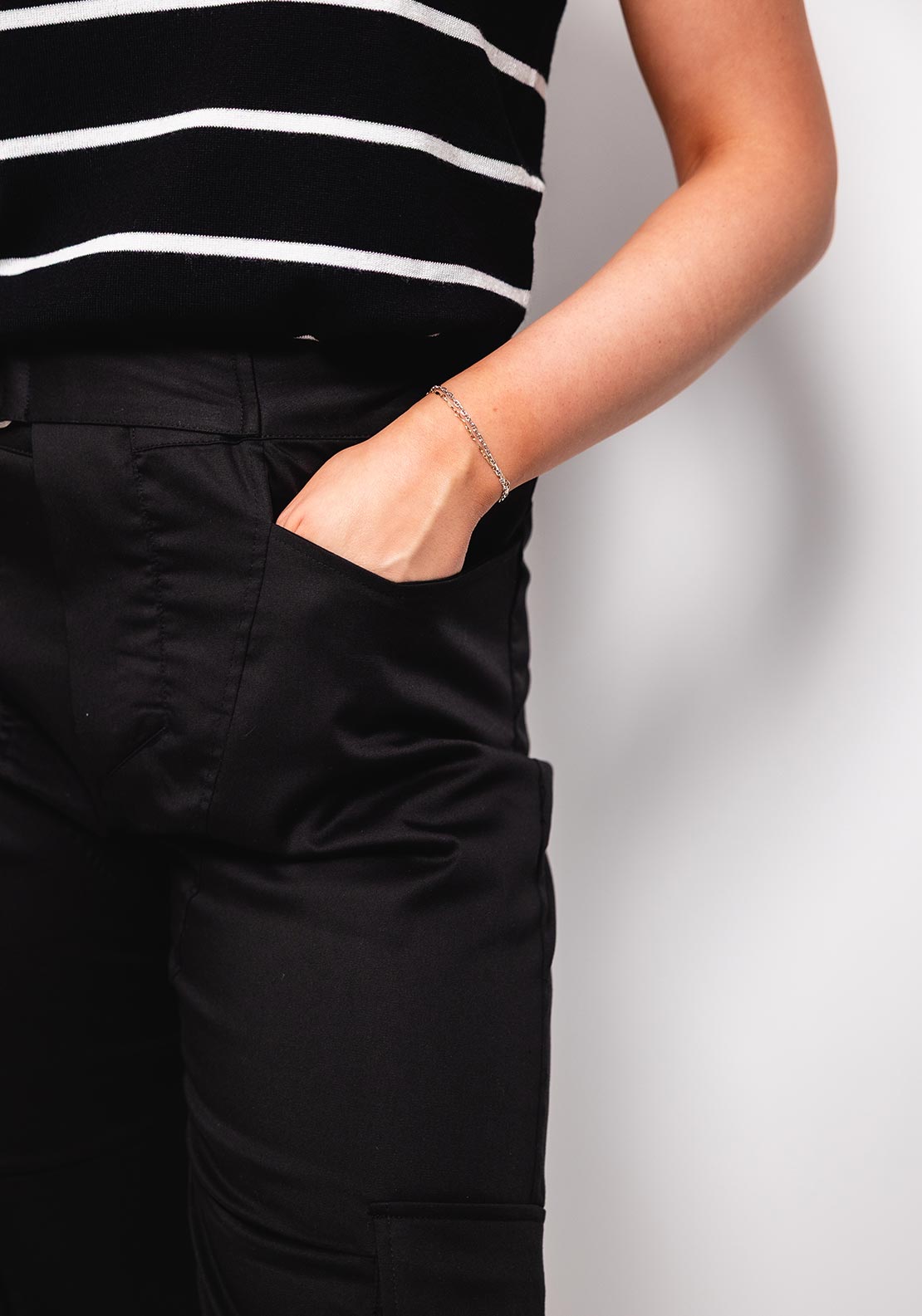 Nu Denmark Ytta Straight Leg Cargo Trousers, Black