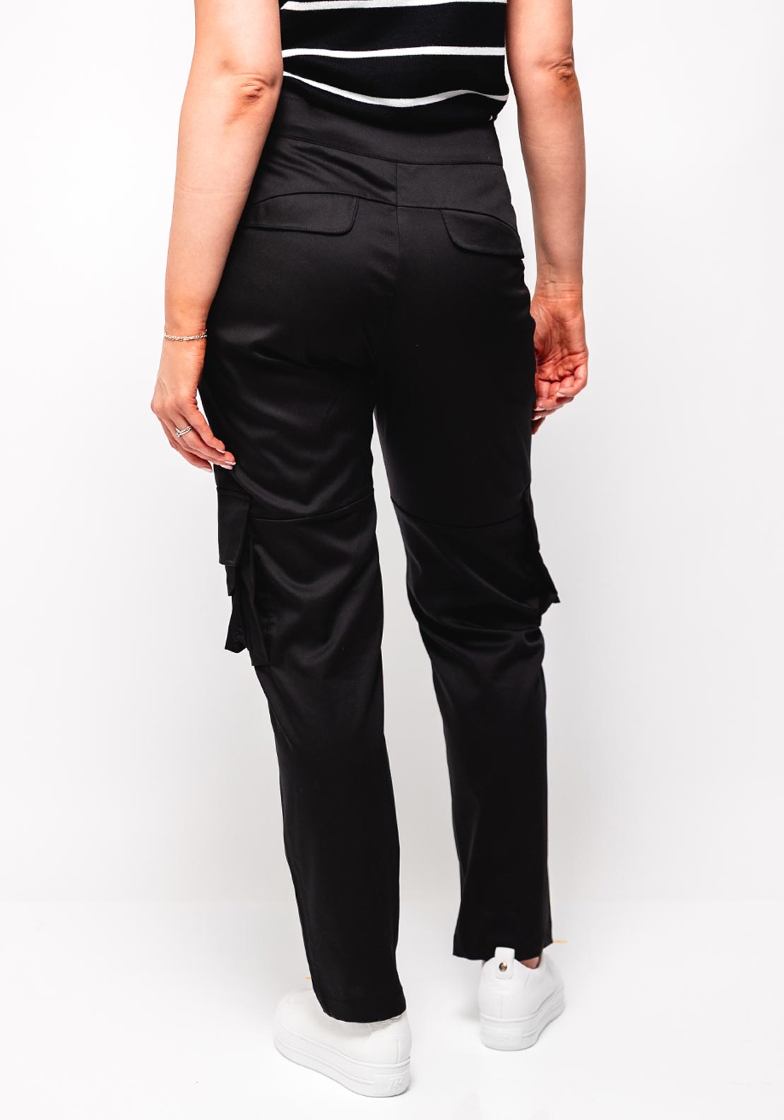 Nu Denmark Ytta Straight Leg Cargo Trousers, Black