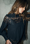 Nu Denmark Bach Lace Detail Shirt, Black
