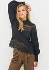 Nu Denmark Bach Lace Detail Shirt, Black