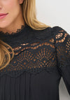 Nu Denmark Bach Lace Detail Shirt, Black