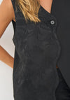 Nu Denmark Becca Lace Contrast Waistcoat, Black