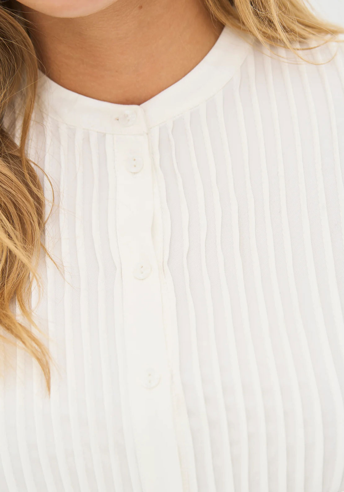 Nu Denmark Beo Pleated Shirt, White