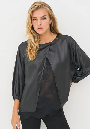 Nu Denmark Birdy Layered Lace Top, Black
