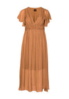 Nu Denmark Zille Silk Blend Midi Dress, Tan