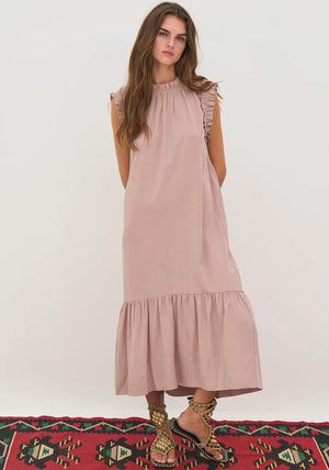 Nu Denmark Devin Frill Maxi Dress, Pink