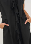 Nu Denmark Devin Frill V Neck Maxi Dress, Black