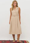 Nu Denmark Devin Belted Midi Dress, Beige