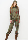 Nu Denmark Elara Printed Satin Shirt, Green