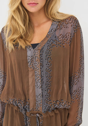 Nu Denmark Bianca Tunic Top, Brown