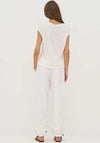 Nu Denmark Doa Mesh Contrast Panel Top, White