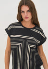 Nu Denmark Daimi Geo Stripe T-Shirt, Black