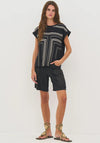 Nu Denmark Daimi Geo Stripe T-Shirt, Black