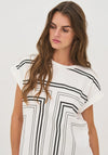 Nu Denmark Daimi Geo Stripe T-Shirt, White