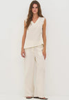 Nu Denmark Delei V Neck Cinched Top, Cream