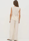Nu Denmark Delei V Neck Cinched Top, Cream