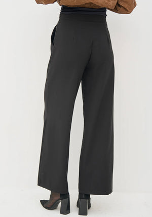 Nu Denmark Badia Wide Leg Trousers, Black