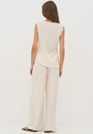 Nu Denmark Delei Wide Leg Trousers, Cream
