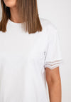 Object Terese Embroidered Trim T-Shirt, Bright White
