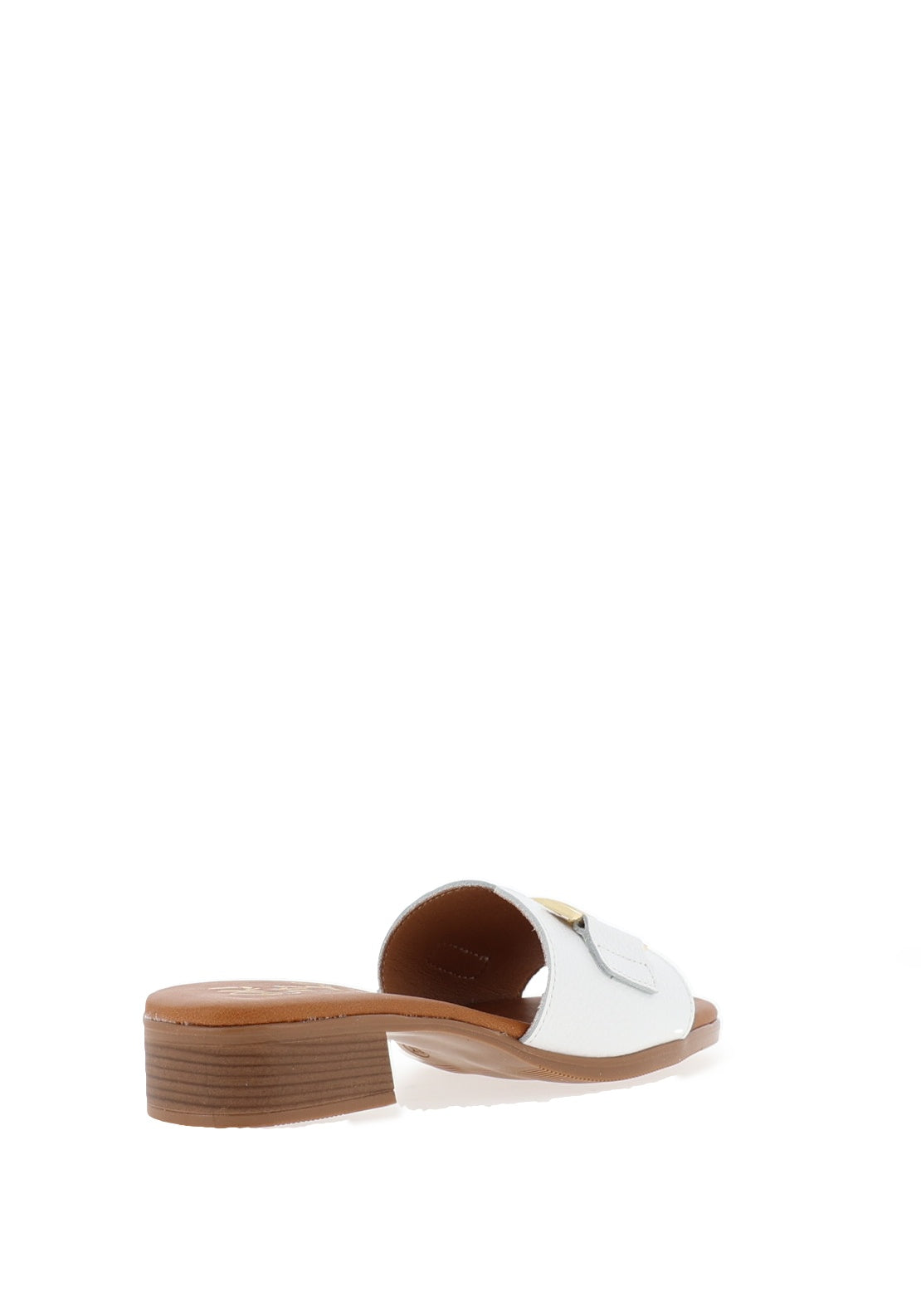 Oh My Sandals Low Heel Mule Sandals, White