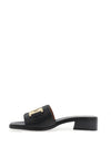 Oh My Sandals Low Heel Mule Sandals, Black