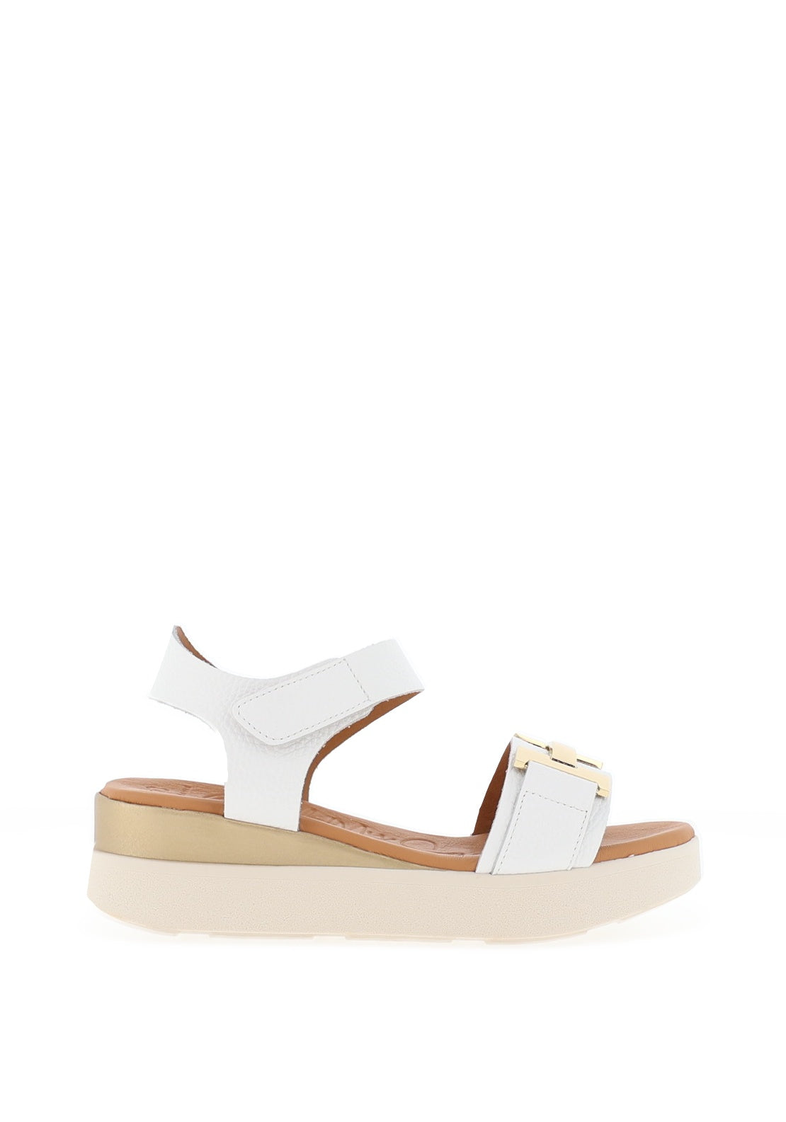 Oh My Sandals Velcro Strap Sandals, White