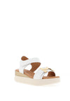 Oh My Sandals Velcro Strap Sandals, White