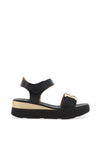 Oh My Sandals Velcro Strap Sandals, Black