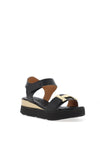 Oh My Sandals Velcro Strap Sandals, Black