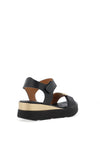 Oh My Sandals Velcro Strap Sandals, Black