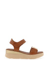 Oh My Sandals Velcro Strap Sandals, Brown