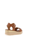 Oh My Sandals Velcro Strap Sandals, Brown