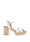 Oh My Sandals Woven Heeled Sandals, White