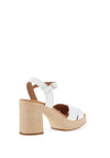 Oh My Sandals Woven Heeled Sandals, White