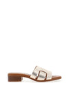 Oh My Sandals Woven Mule Sandals, Champagne