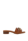 Oh My Sandals Chain Link Mule Sandals, Oak