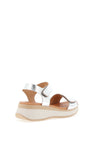 Oh My Sandals Velcro Strap Platform Sandals, Silver