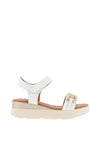 Oh My Sandals Velcro Chunky Link Sandals, White