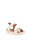 Oh My Sandals Velcro Chunky Link Sandals, White