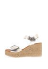 Oh My Sandals Buckle Wedge Sandals, Champagne