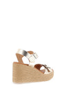 Oh My Sandals Buckle Wedge Sandals, Champagne