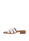 Oh My Sandals Woven Leather Mule Sandals, White