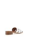 Oh My Sandals Woven Leather Mule Sandals, White