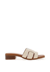 Oh My Sandals Woven Leather Mule Sandals, Ice