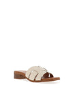 Oh My Sandals Woven Leather Mule Sandals, Ice