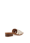 Oh My Sandals Woven Leather Mule Sandals, Ice