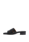 Oh My Sandals Woven Leather Mule Sandals, Black