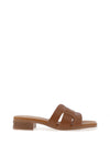 Oh My Sandals Woven Leather Mule Sandals, Tan
