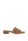 Oh My Sandals Woven Leather Mule Sandals, Taupe
